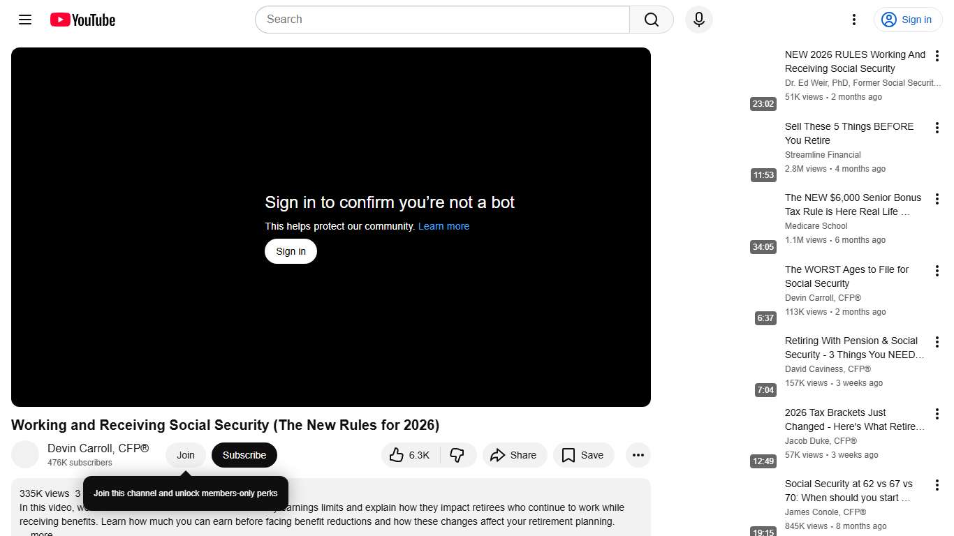 Working and Receiving Social Security (The New Rules for 2026) - YouTube